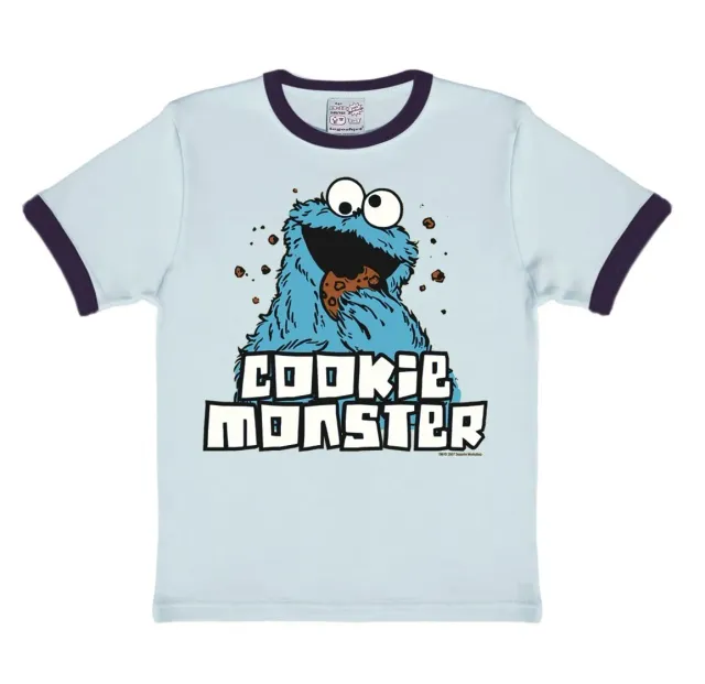 LOGOSHIRT Sesamstrasse Krümelmonster Kinder T-Shirt Baumwolle