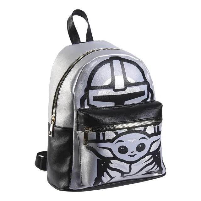 Cerdá Mandalorian Grogu Mini-Rucksack Kunstleder grau 30cm