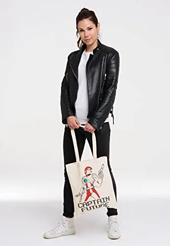 LOGOSHIRT Captain Future Baumwolltasche 38x42cm 10L