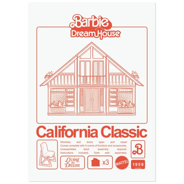 Fanattik Barbie DreamHouse Kunstdruck A3 limitiert 995