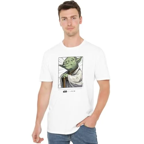 Cotton Soul Star Wars Disney 100 Yoda T-Shirt Herren weiß XL