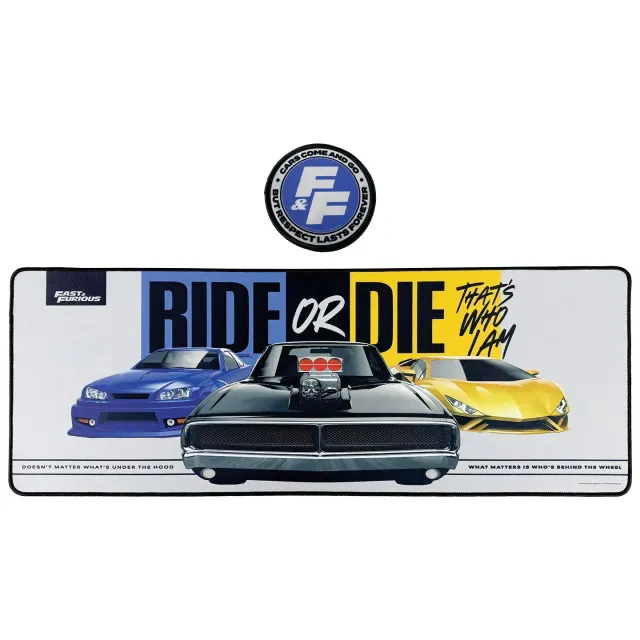 Fanattik Fast & Furious Ride or Die Desk Pad + Untersetzer