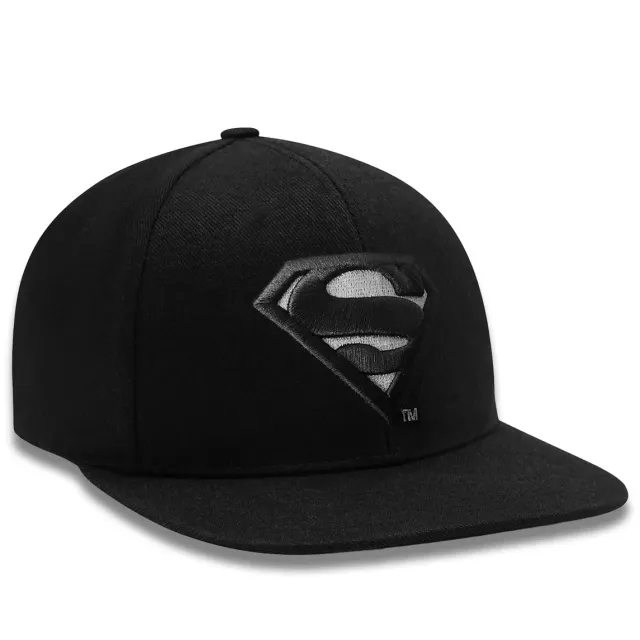 LOGOSHIRT DC Comics Superman Logo Snapback Cap schwarz Baumwolle