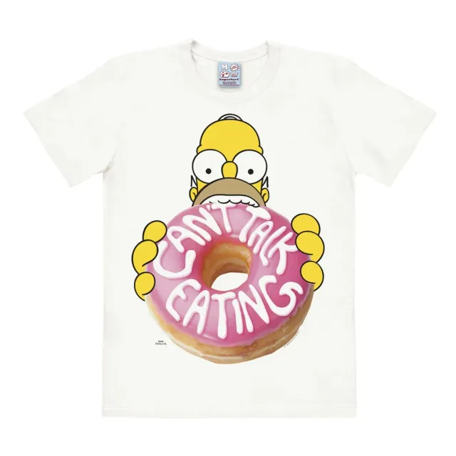 LOGOSHIRT Simpsons Donut T-Shirt Baumwolle