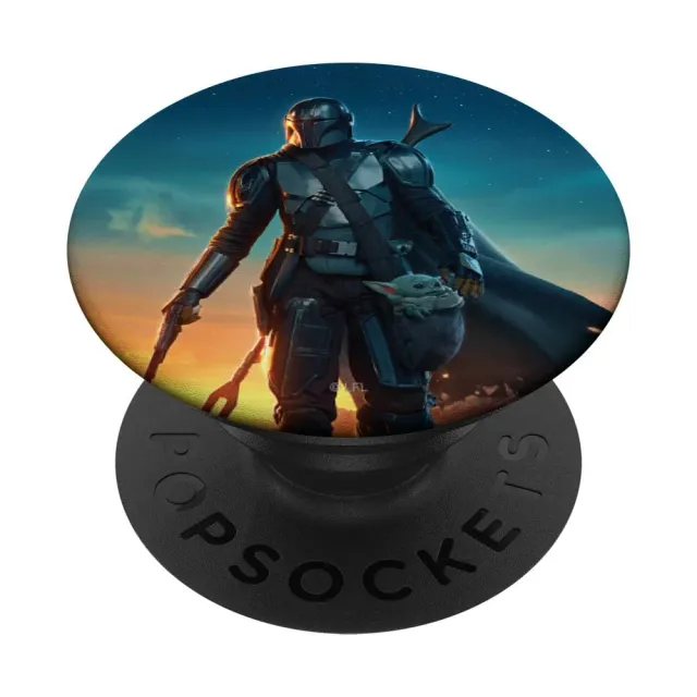 Star Wars The Mandalorian Grogu PopGrip Sunset Poster