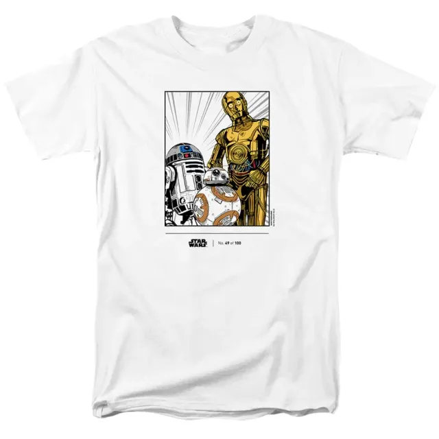 Star Wars Disney 100 R2-D2 BB8 & C-3PO Unisex-T-Shirt Weiß L