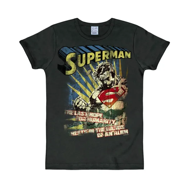 LOGOSHIRT Superman The Last Hope T-Shirt Slim Baumwolle