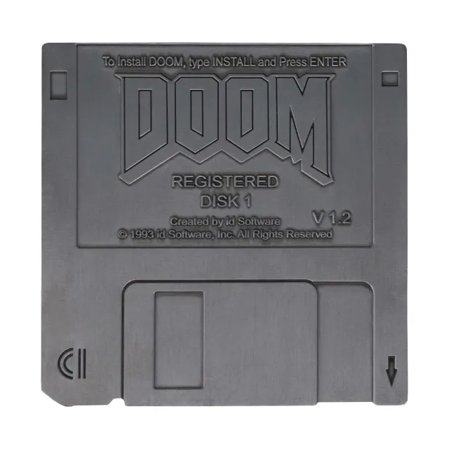 DOOM Floppy Disk Replik Antik-Silber limitiert