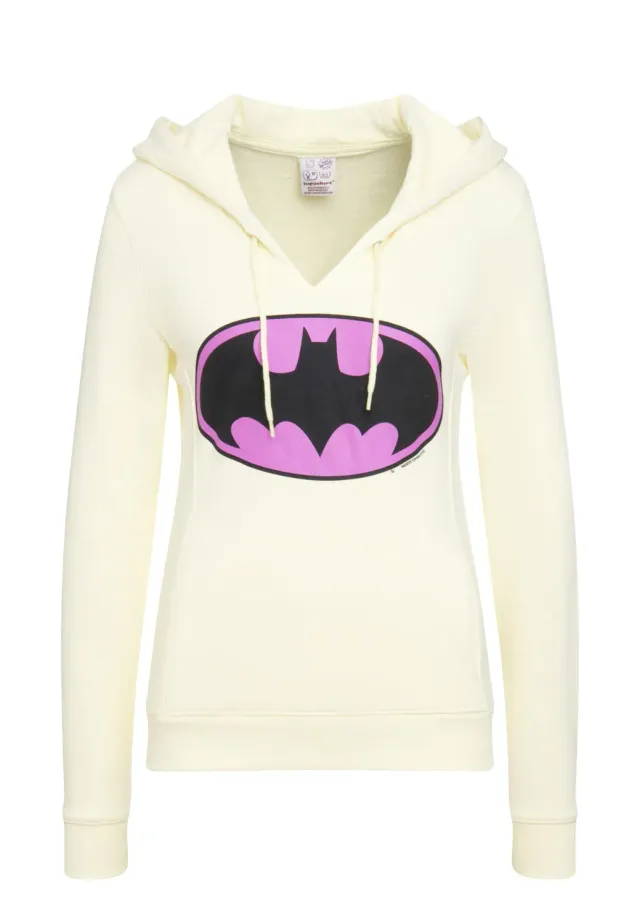 LOGOSHIRT Batman Logo Sweatshirt hellgelb XL Retro-Print