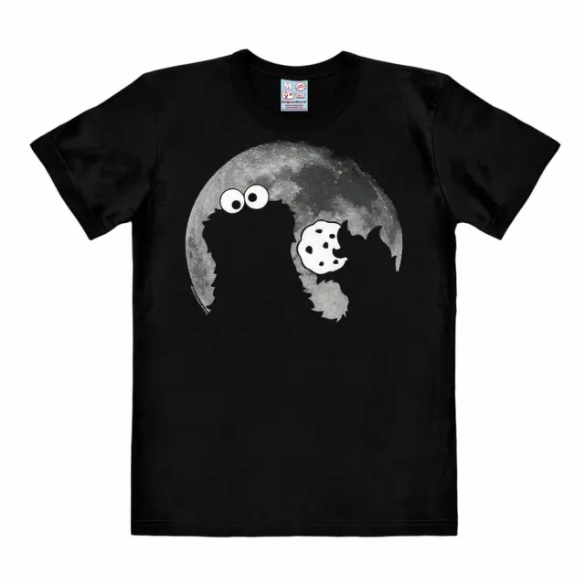LOGOSHIRT Sesamstraße Krümelmonster Mond T-Shirt