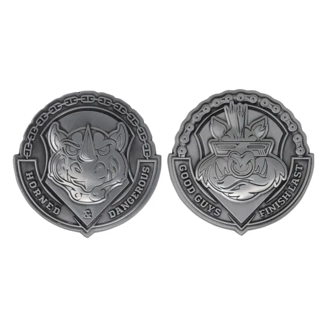 Fanattik Turtles Medaillen 2er Set Bebop Rocksteady 1984
