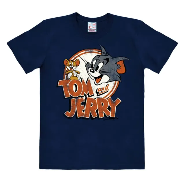 LOGOSHIRT Tom und Jerry Logo T-Shirt Baumwolle