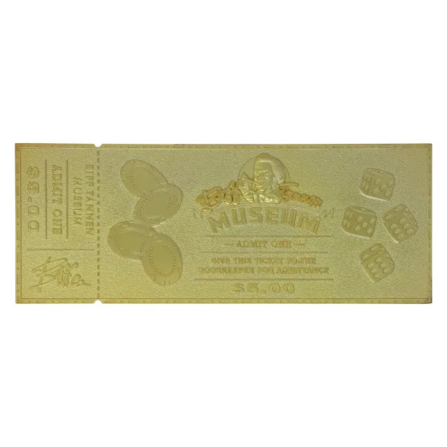 Fanattik Back to the Future Biff Tannen Ticket 24K vergoldet