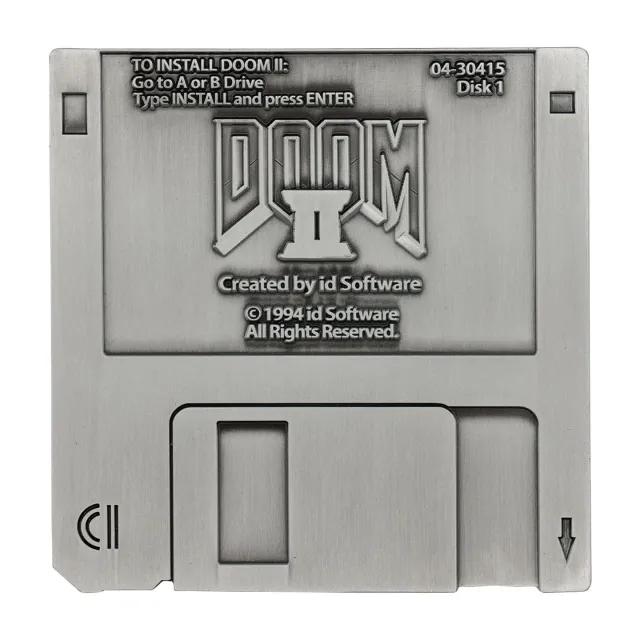 Fanattik Doom II Floppy Disk Replik Antik-Silber limitiert