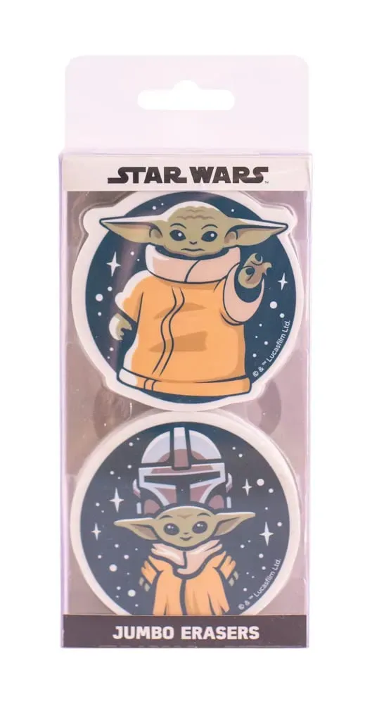 Star Wars Mandalorian Grogu Baby Yoda Radiergummi 2er-Set