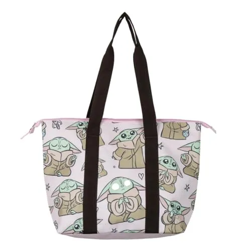 Cerdá Mandalorian Strandtasche rosa-schwarz 47 x 33 x 15 cm