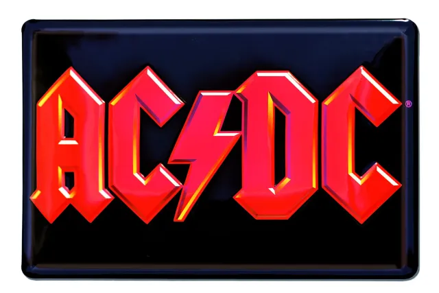 LOGOSHIRT AC/DC Logo Blechschild 30x20cm