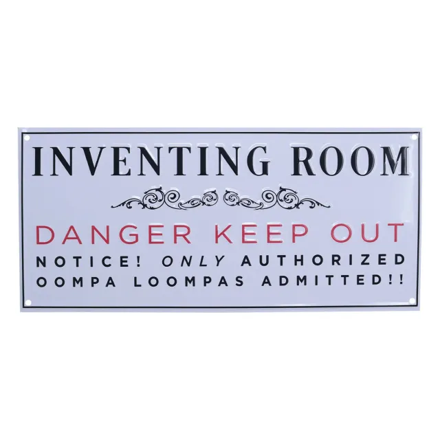 Fanattik Willy Wonka Inventing Room Blechschild 29,7x15cm